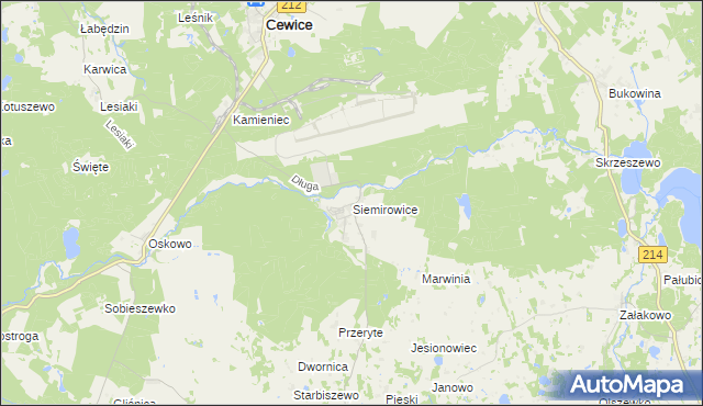 mapa Siemirowice, Siemirowice na mapie Targeo