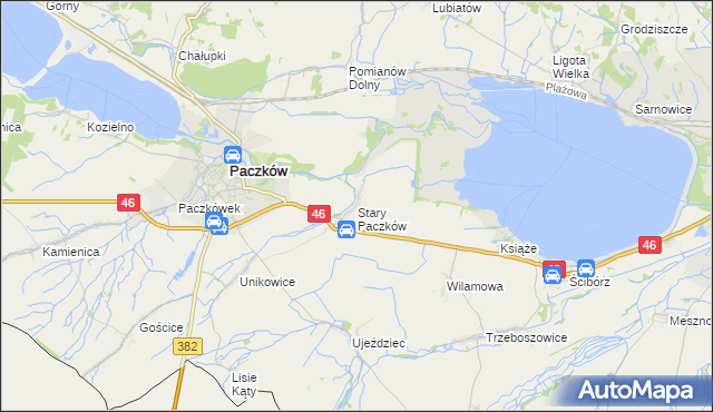 mapa Stary Paczków, Stary Paczków na mapie Targeo