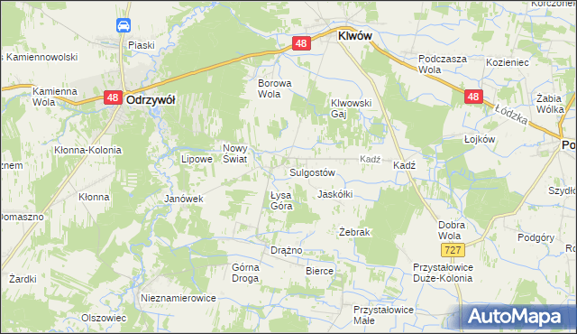 mapa Sulgostów, Sulgostów na mapie Targeo