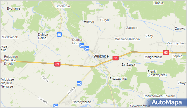 mapa Wisznice, Wisznice na mapie Targeo