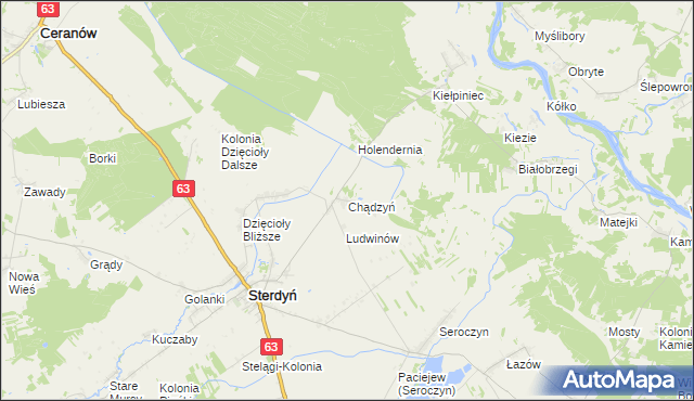 mapa Chądzyń, Chądzyń na mapie Targeo