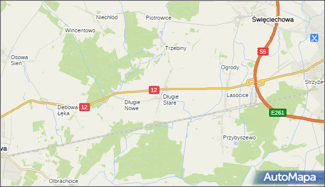 mapa Długie Stare, Długie Stare na mapie Targeo