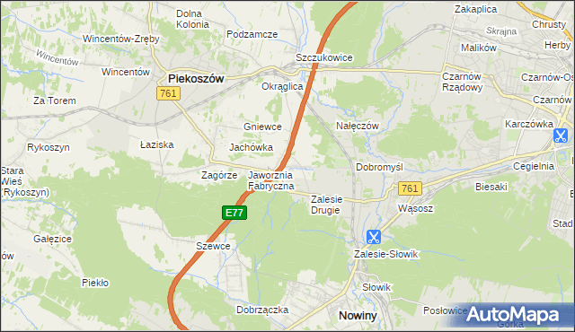 mapa Janów gmina Piekoszów, Janów gmina Piekoszów na mapie Targeo