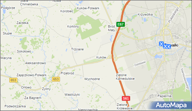 mapa Kuków gmina Suwałki, Kuków gmina Suwałki na mapie Targeo