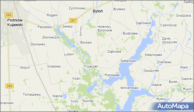 mapa Ludwikowo gmina Bytoń, Ludwikowo gmina Bytoń na mapie Targeo