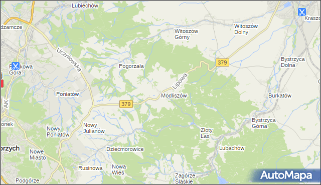 mapa Modliszów, Modliszów na mapie Targeo