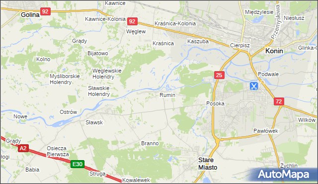 mapa Rumin, Rumin na mapie Targeo