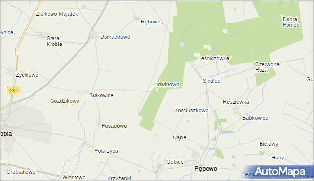 mapa Siedlec Osada Leśna, Siedlec Osada Leśna na mapie Targeo