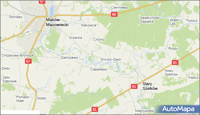 mapa Smrock-Dwór, Smrock-Dwór na mapie Targeo