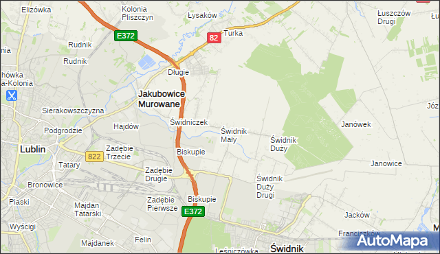 mapa Świdnik Mały, Świdnik Mały na mapie Targeo