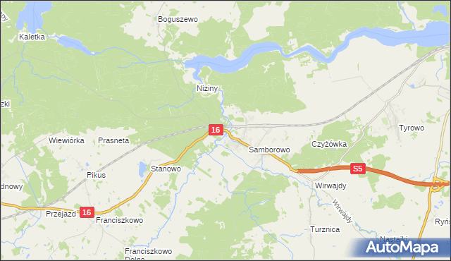 mapa Drwęca gmina Iława, Drwęca gmina Iława na mapie Targeo