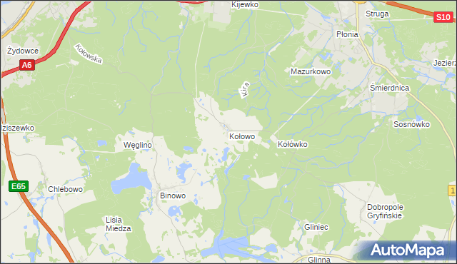 mapa Kołowo, Kołowo na mapie Targeo