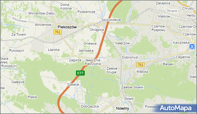 mapa Janów gmina Piekoszów, Janów gmina Piekoszów na mapie Targeo