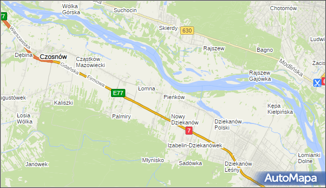 mapa Pieńków, Pieńków na mapie Targeo