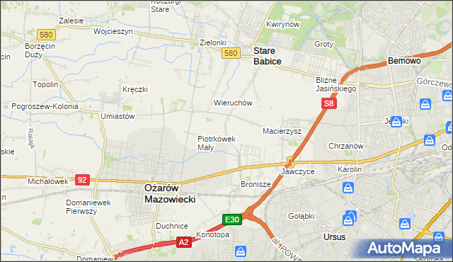 mapa Piotrkówek Duży, Piotrkówek Duży na mapie Targeo