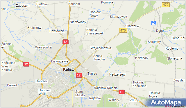 mapa Szosa Turecka, Szosa Turecka na mapie Targeo