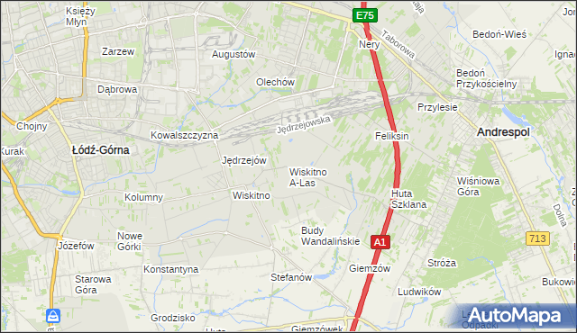 mapa Wiskitno A-Las, Wiskitno A-Las na mapie Targeo