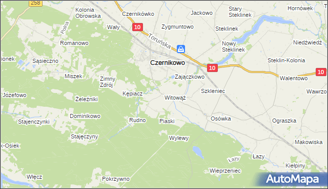 mapa Witowąż, Witowąż na mapie Targeo