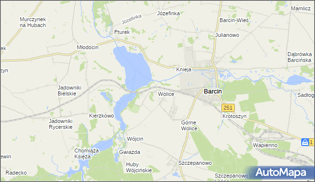 mapa Wolice, Wolice na mapie Targeo