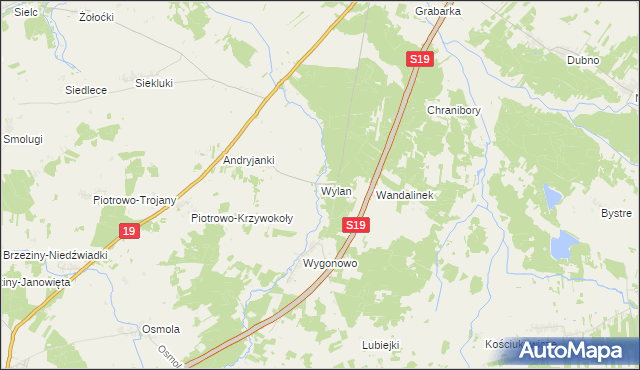mapa Wylan, Wylan na mapie Targeo