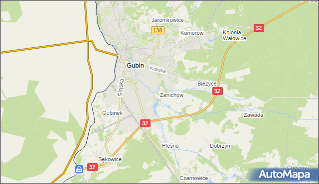 mapa Żenichów, Żenichów na mapie Targeo