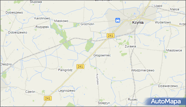 mapa Głogowiniec, Głogowiniec na mapie Targeo