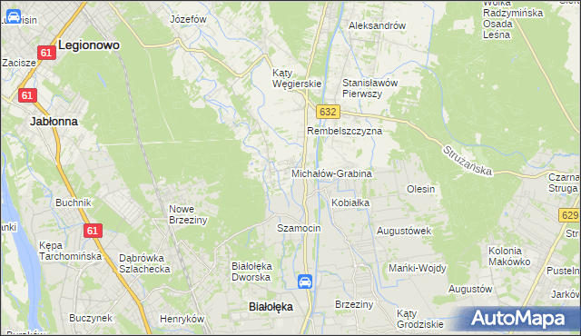 mapa Michałów-Grabina, Michałów-Grabina na mapie Targeo
