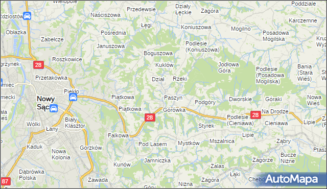 mapa Paszyn, Paszyn na mapie Targeo