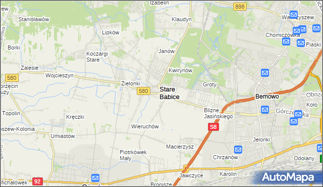 mapa Babice Nowe, Babice Nowe na mapie Targeo