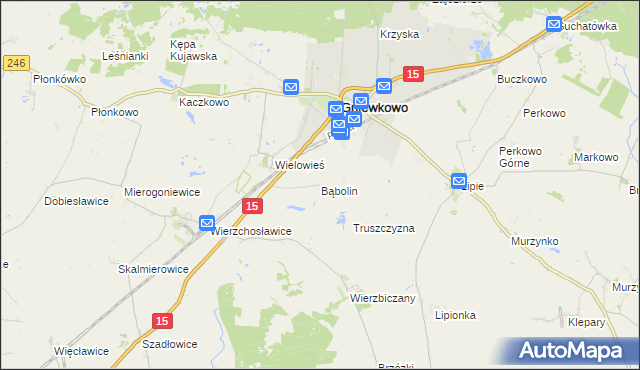 mapa Bąbolin, Bąbolin na mapie Targeo