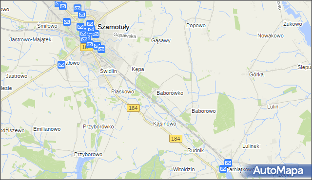 mapa Baborówko, Baborówko na mapie Targeo