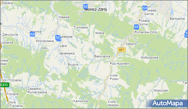 mapa Bałucianka, Bałucianka na mapie Targeo