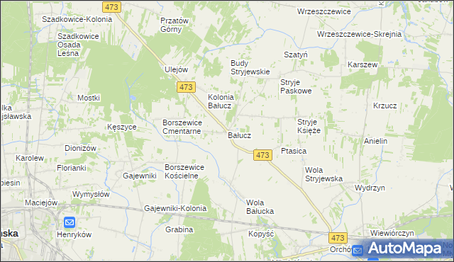 mapa Bałucz, Bałucz na mapie Targeo