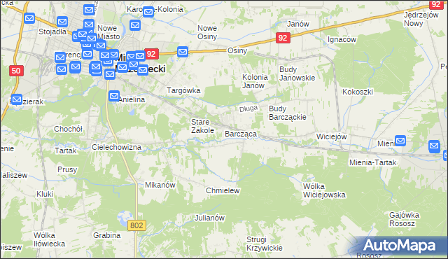 mapa Barcząca, Barcząca na mapie Targeo