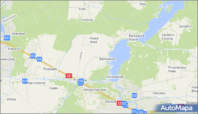 mapa Barkowice, Barkowice na mapie Targeo