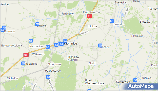 mapa Bartkowice, Bartkowice na mapie Targeo