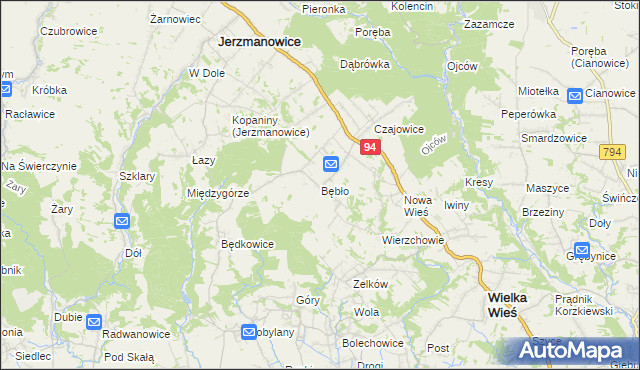 mapa Bębło, Bębło na mapie Targeo