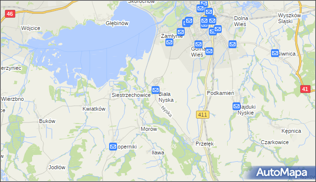 mapa Biała Nyska, Biała Nyska na mapie Targeo