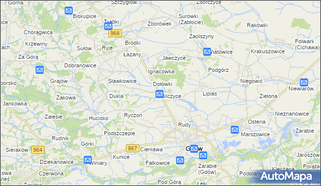 mapa Bilczyce, Bilczyce na mapie Targeo