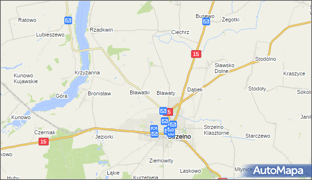 mapa Bławaty, Bławaty na mapie Targeo
