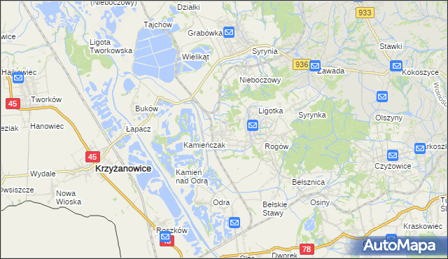 mapa Bluszczów, Bluszczów na mapie Targeo