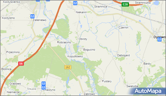 mapa Bogucino, Bogucino na mapie Targeo