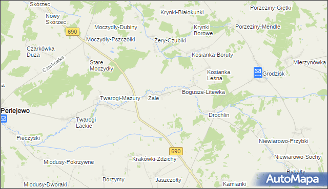 mapa Bogusze Stare, Bogusze Stare na mapie Targeo