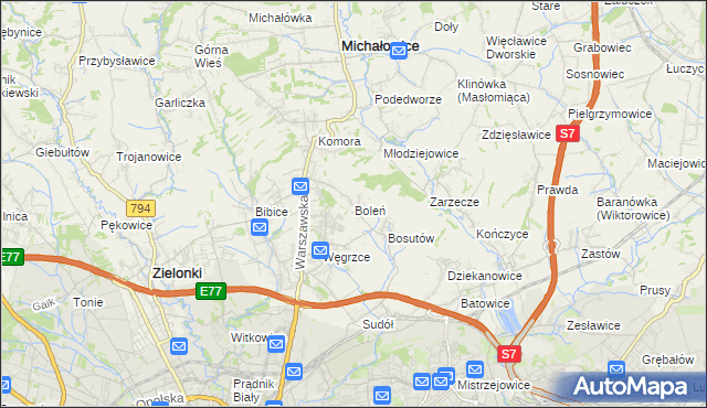 mapa Boleń, Boleń na mapie Targeo