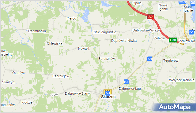 mapa Boroszków, Boroszków na mapie Targeo