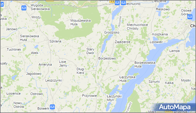 mapa Borzestowo, Borzestowo na mapie Targeo