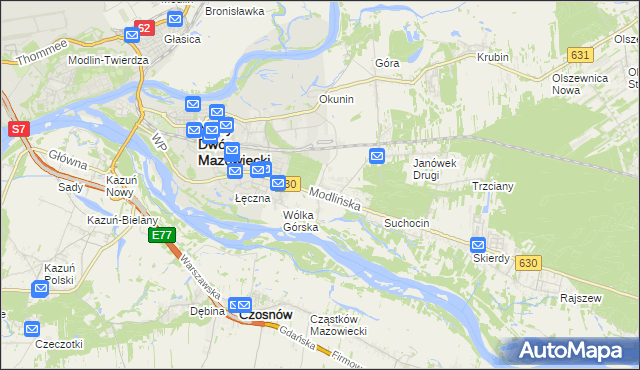mapa Boża Wola gmina Jabłonna, Boża Wola gmina Jabłonna na mapie Targeo