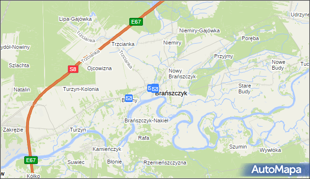 mapa Brańszczyk, Brańszczyk na mapie Targeo