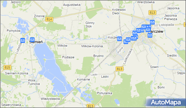 mapa Brudno, Brudno na mapie Targeo