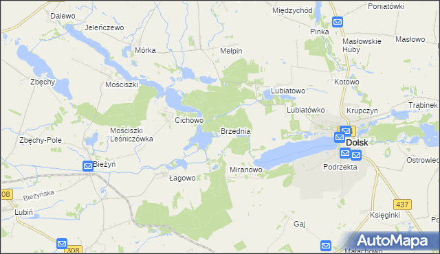 mapa Brzednia, Brzednia na mapie Targeo